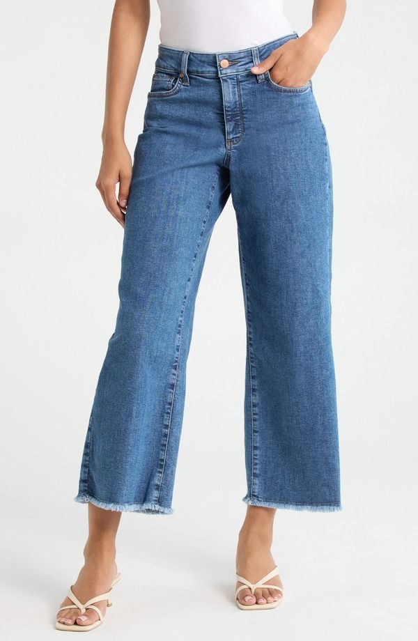 エヌワイディージェイ レディース ボトムス デニムパンツ ワイドレッグ アンクル ジーンズ NYDJ Teresa Raw Hem Ankle Wide Leg Jeansalton