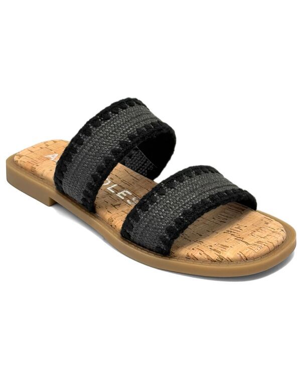 エアロソールズ レディース シューズ スリッポン・ローファー サンダル Aerosoles Womens Centro SlipOn Flat Sandals Black ブラック