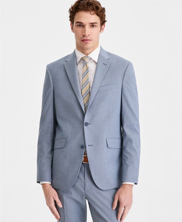 ケネスコール メンズ アウター ジャケット・ブルゾン Kenneth Cole Reaction Mens Pinstripe SlimFitechniCole Suit Separate Jacket Blue ブルー