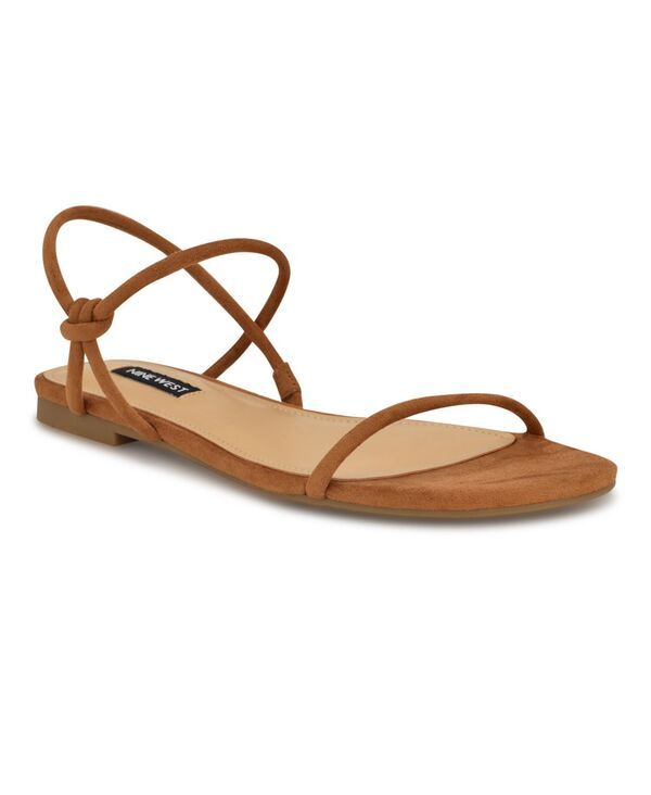 ナインウェスト レディース シューズ サンダル Nine West Womens Maizy Strappy Flat SlipOn Sandals Cognac