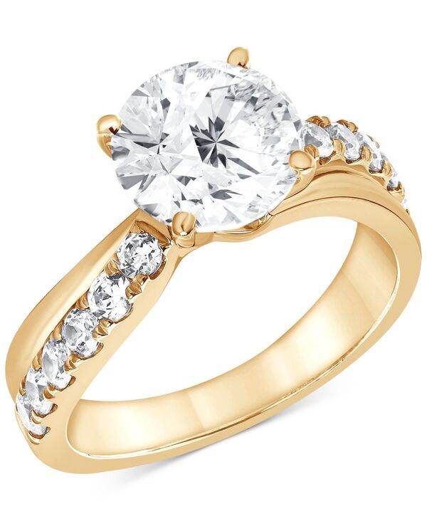 バッジェリーミシュカ レディース アクセサリー リング Badgley Mischka IGI Certified Lab Grown Diamond Engagement Ring 3 ctw in 14k Yellowhite orose Yellow G