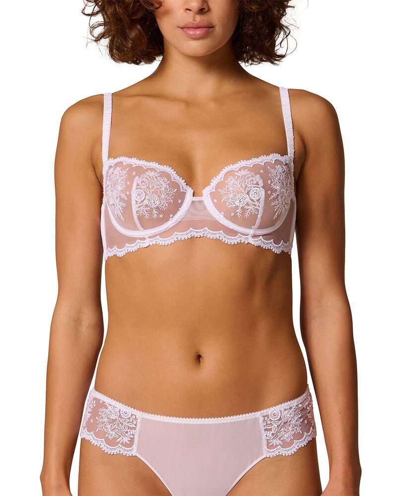 シモーヌペレール レディース アンダーウェア ブラジャー Simone Perele Intrigue Demi Bra White ホワイト