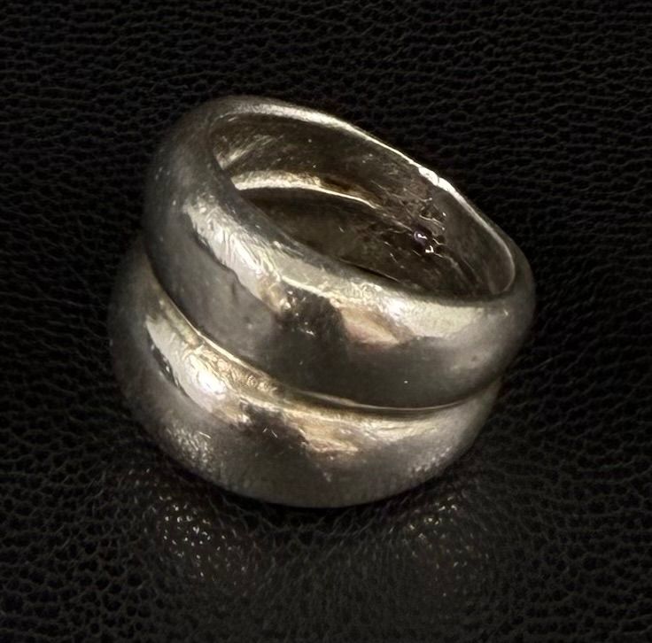 French Vintage Double Dome Ring | フランス買付 ミッドセンチュリー カニ・ロザンジュ 8.5号 | メンズ ピンキーリング | Cabinet Vintage