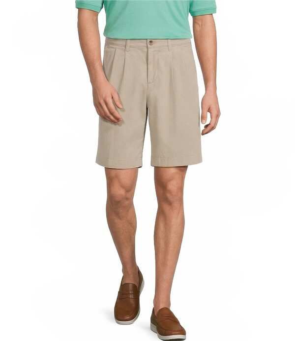 ラウンドトゥリーアンドヨーク メンズ ボトムス ハーフパンツ・ショーツ プリーツ トール ショートパンツ Roundtree Yorke Big Tall The Cloud Short Classic Fit Pleated 9 Inseam Washed