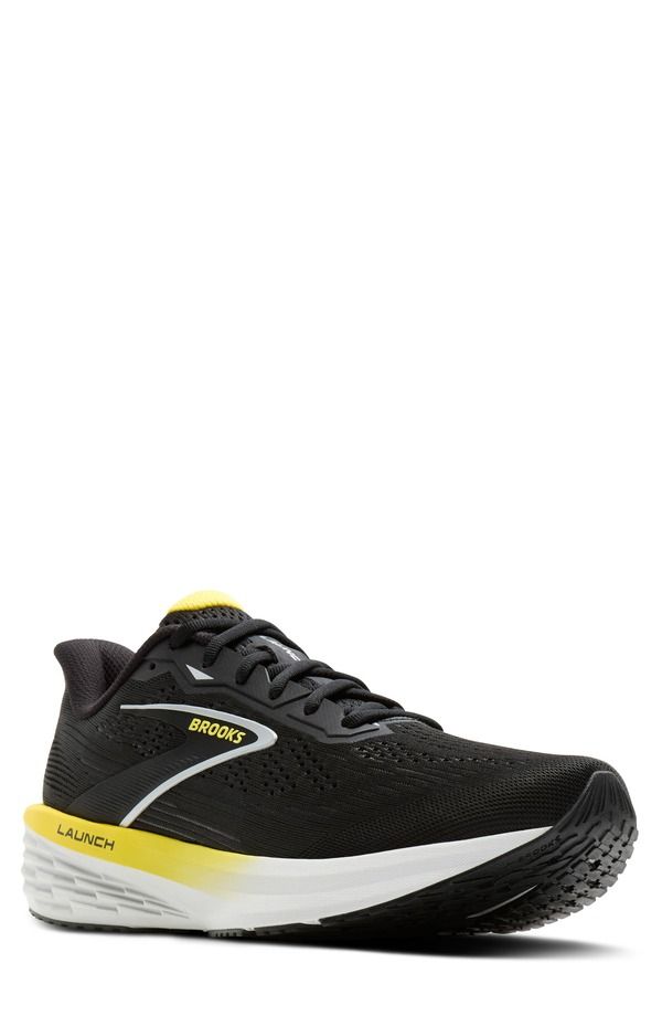 ブルックス メンズ シューズ スニーカー Brooks Launch 12 Running Sneaker Black Cyber Yellow Oyster ブラック 28,656円