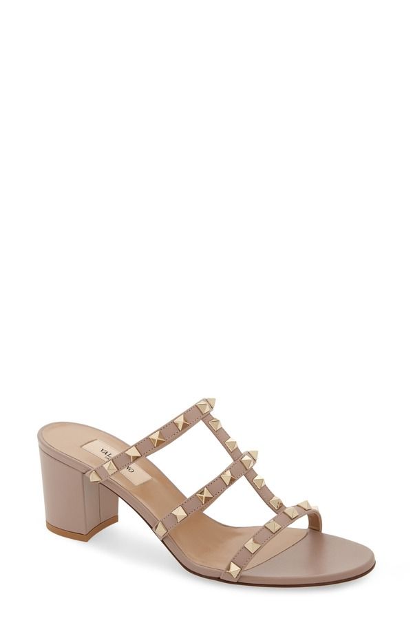 ヴァレンティノ レディース シューズ サンダル Valentino Garavani Rockstud Slide Sandal P45 Poudre 145,400円
