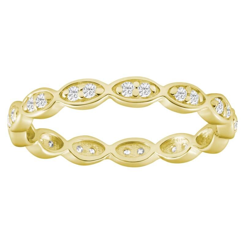 Alyson Layne レディース アクセサリー リング Alyson Layne 10k Gold 14 CaratW Lab Grown Diamond Oblong Eternity Band 10k Gold ゴールド