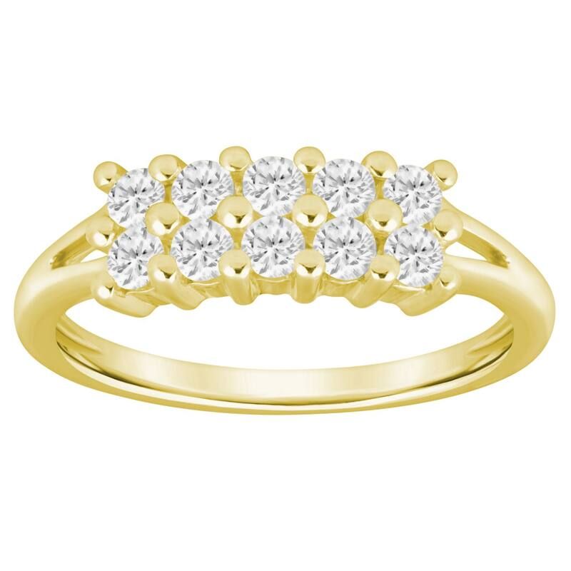 Alyson Layne レディース アクセサリー リング Alyson Layne 10k Gold 12 CaratW Lab Grown Diamond Stacked Band Ring 10k Gold ゴールド