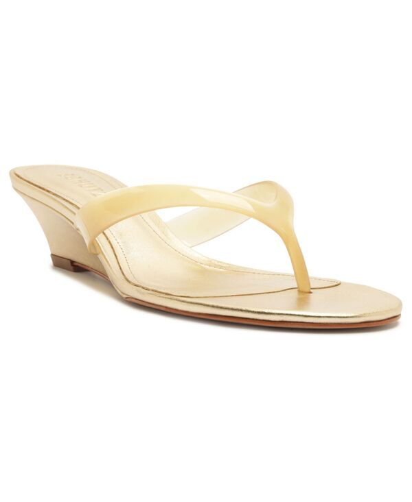 シュッツ レディース シューズ スリッポン・ローファー サンダル Schutz Womens Roslyn SlipOn Wedge Sandals Platina