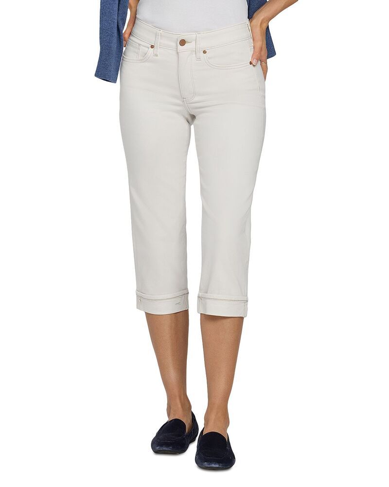 エヌワイディージェイ レディース ボトムス デニムパンツ ヴィンテージーンズ NYDJ Marilyn Straight Crop Cuff Jeans in Vintage White ホワイト