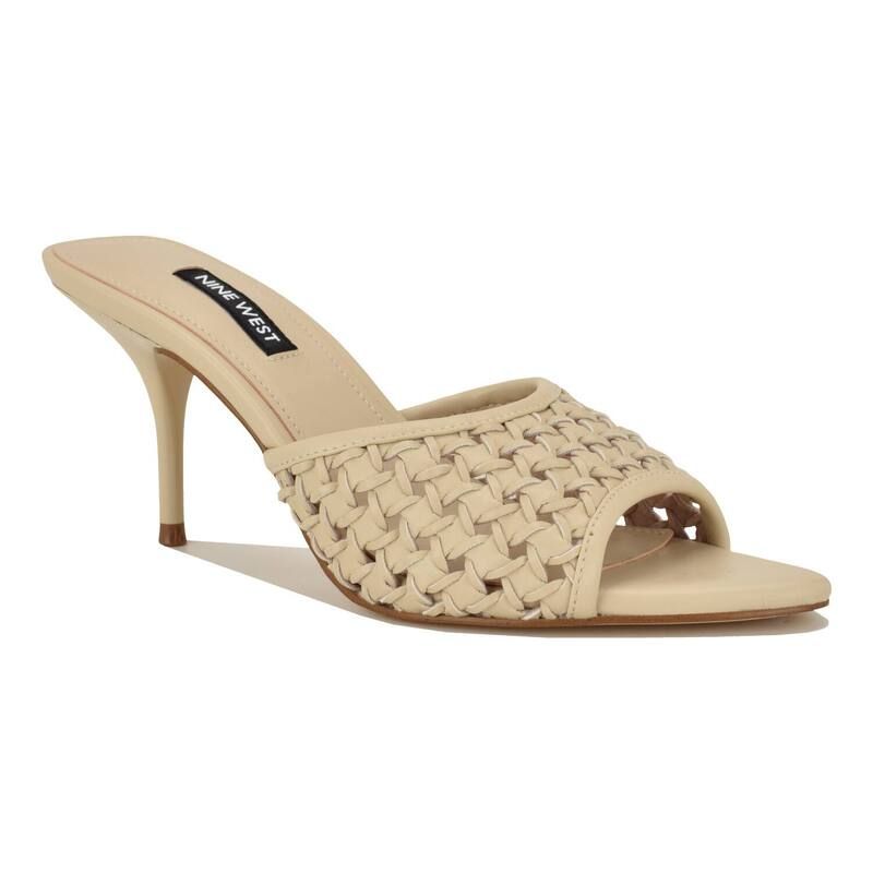 ナインウェスト レディース シューズ パンプス オープンバック ヒール Nine West Kirela Womens Open Back Heeled Mules White ホワイト