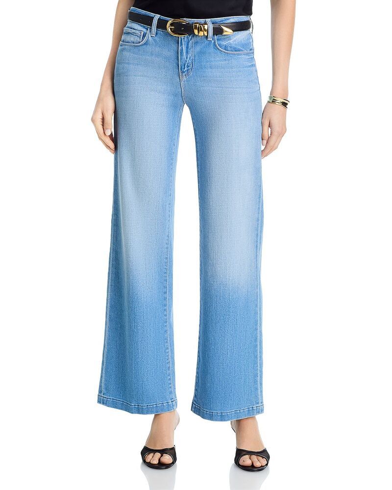 ラジャンス レディース ボトムス デニムパンツ ワイドレッグ ローライズ ジーンズ LAGENCE Joanne Low Rise Wide Leg Jeans in Pacific