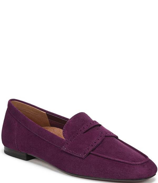 バイオニック レディース シューズ パンプスエード ローファー Vionic Sadie Suede Penny Loafers Winter Plum プラム