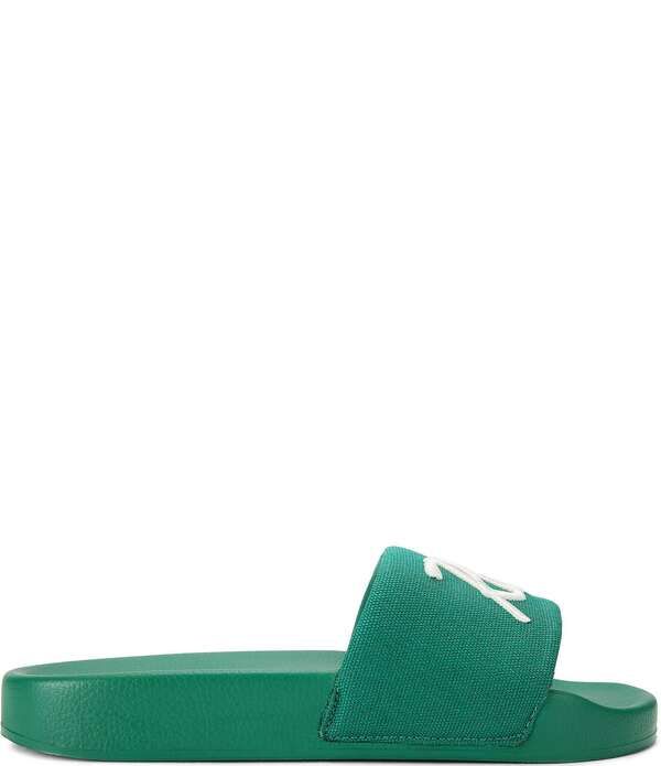 カートジェイガーロンドン レディース シューズ パンプス サンダル Kurt Geiger London Kurts Cabana Meena Canvas Pool Slide Sandals Green グリーン