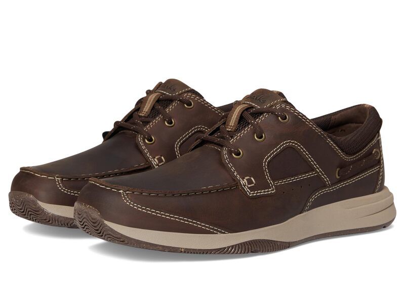 クラークス メンズ シューズ レース Clarksailview Lace Beeswax Leather