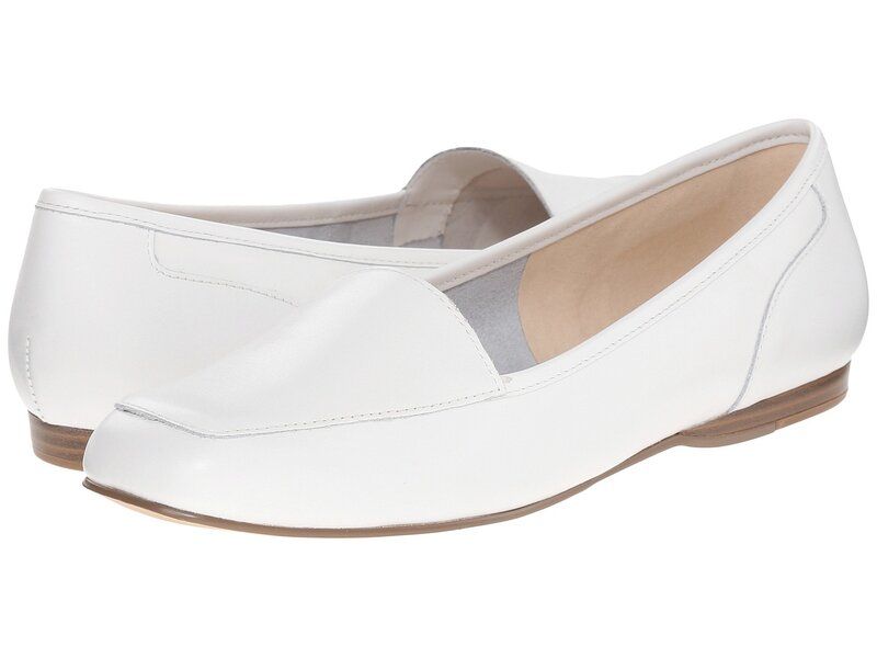 バンドリーノ レディース シューズ スリッポン・ローファー Bandolino Liberty White Leather ホワイト