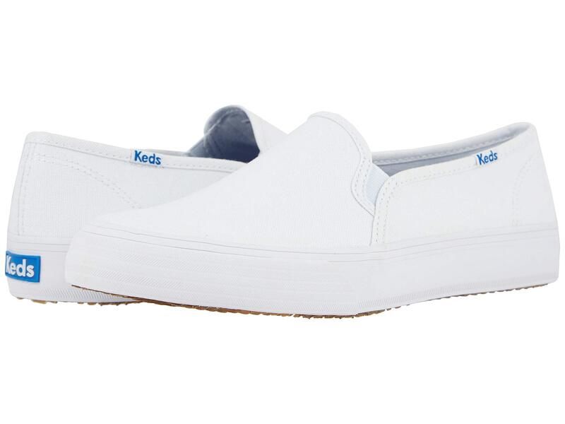 ケッズ レディース シューズ スニーカー Keds Double Decker Slip On White ホワイト