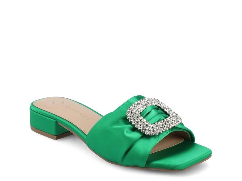 ジャーニー レディース シューズ サンダル JourneeFlavia Sandal Green Satin グリーン