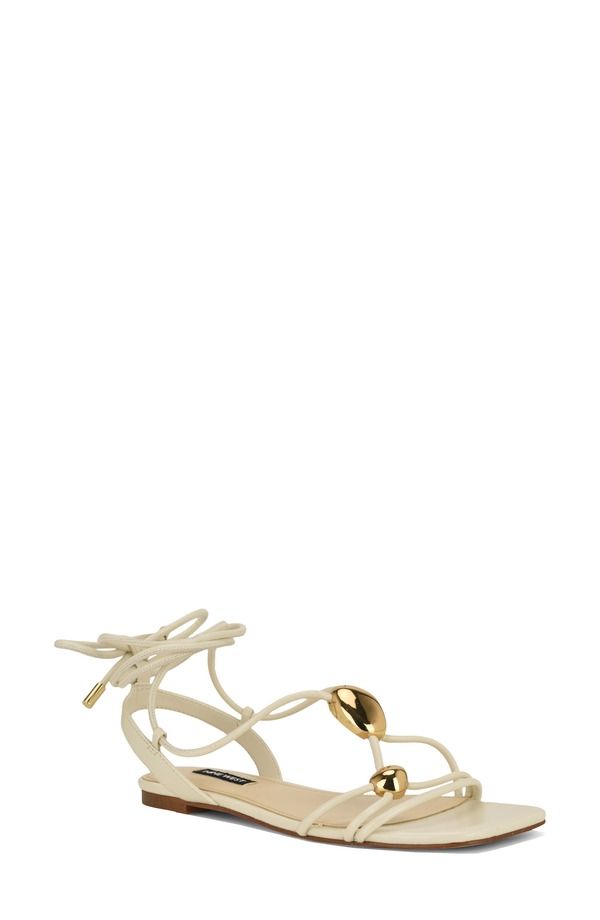 ナインウェスト レディース シューズ サンダル アンクル Nine West Niraankle Wrap Sandal Ivory アイボリー