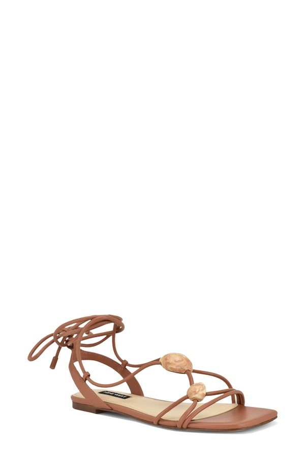 ナインウェスト レディース シューズ サンダル アンクル Nine West Niraankle Wrap Sandal Medium Brown ブラウン