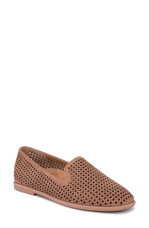 バイオニック レディース シューズ パンプス Vionic Willa 20 Perforated Flat Mocha Mousse モカ