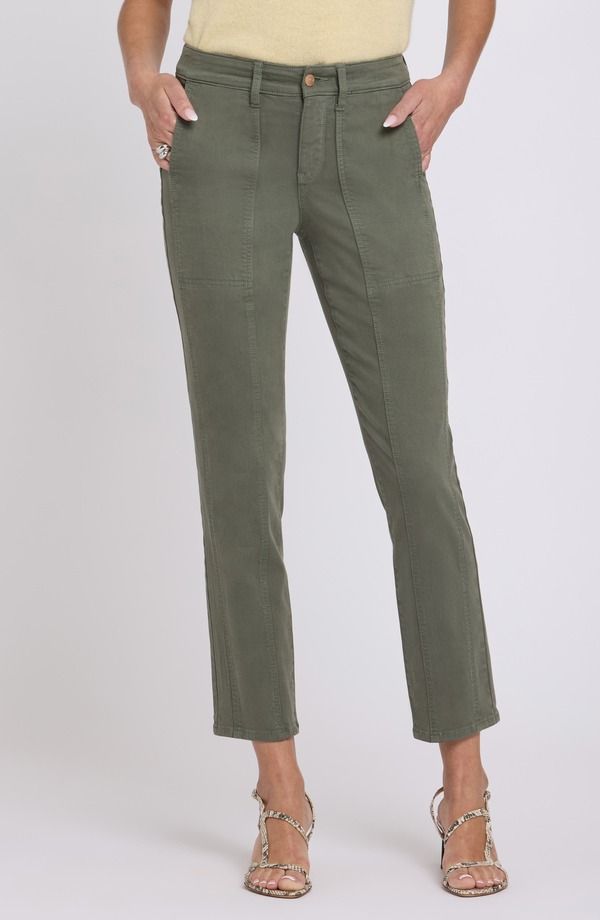 エヌワイディージェイ レディース ボトムス デニムパンツ ジーンズ NYDJ Margot Seamed Crop Girlfriend Jeans Desert Green グリーン