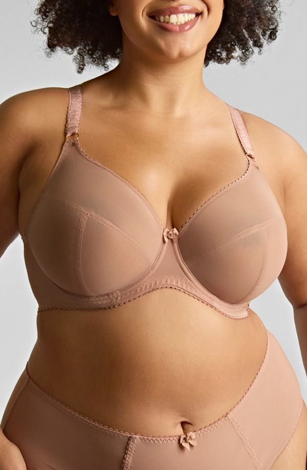 パナシェ レディース アンダーウェア ブラジャー メッシュ シアー Panache Liberty Underwire Sheer Mesh Bra Mocha モカ