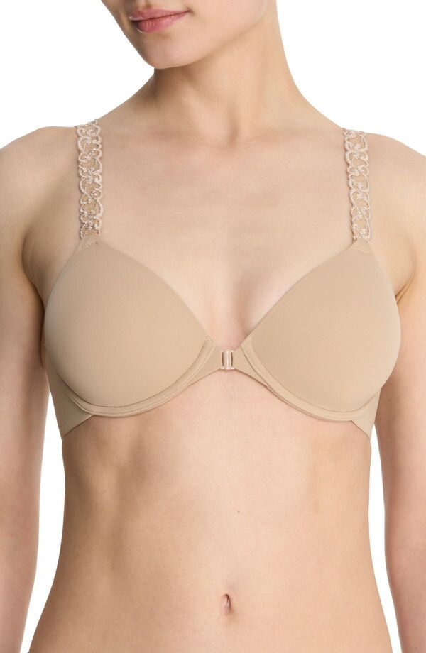 ナトリ レディース アンダーウェア ブラジャー Natori Pure Luxe Covertible Front Close Underwire Bra Cafe
