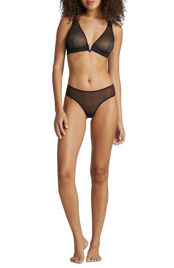コマンドー レディース アンダーウェア ブラジャー Commando Invisible Lift Plunge Underwire Bra Black ブラック
