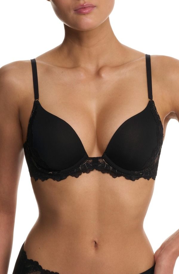 ナトリ レディース トップス Tシャツ レース Natori Peony Demi Lace TShirt Bra BlackCafe ブラック