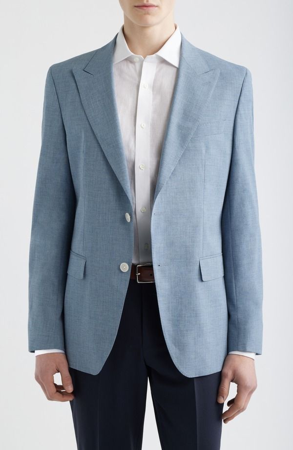 ボス メンズ アウター ジャケット・ブルゾン ウール BOSS Hutson Wool Blend Jacket Open Blue ブルー