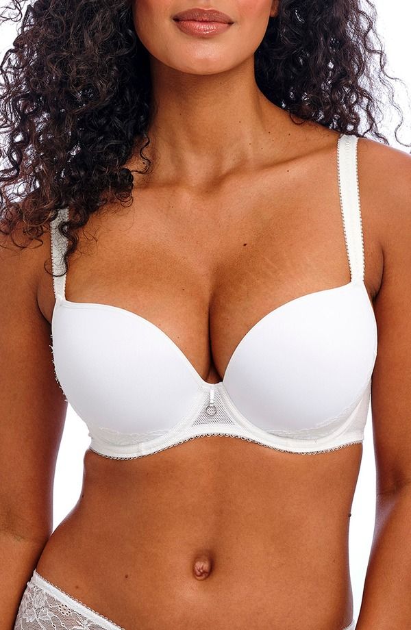 フレイヤ レディース トップス Tシャツ Freya Fascinate Underwire Plunge TShirt Bra White ホワイト
