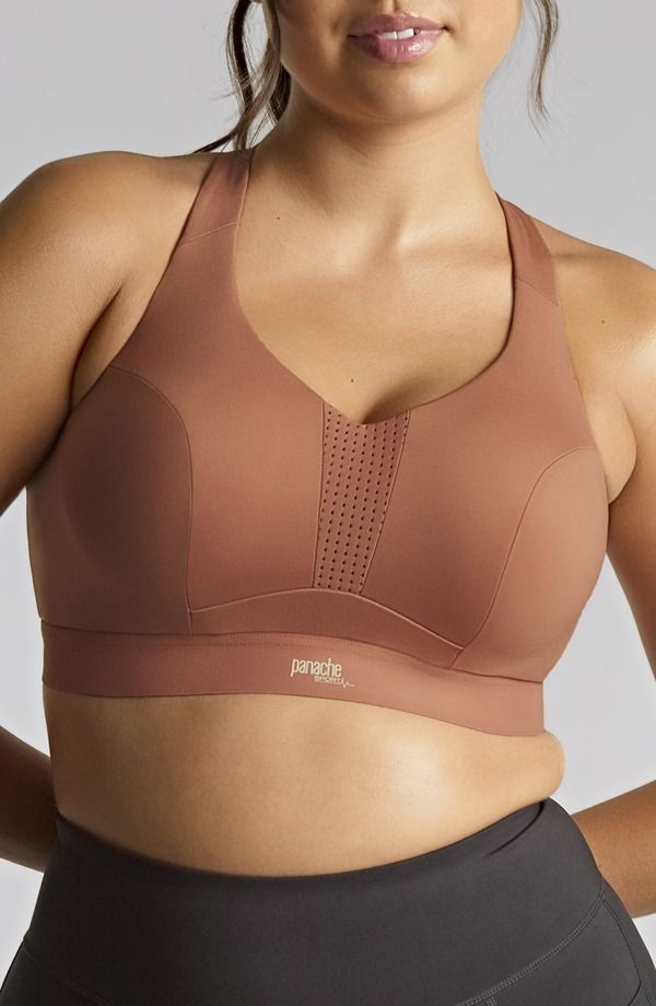 パナシェ レディース アンダーウェア ブラジャー Vネック Panachendurance Underwire VNeck Unlined Sports Bra Sienna Rose