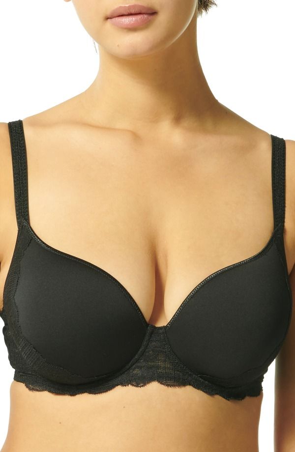 シモーヌペレール レディース アンダーウェア ブラジャー Simone Perele Reve Underwire 3D Plunge Bra Black ブラック