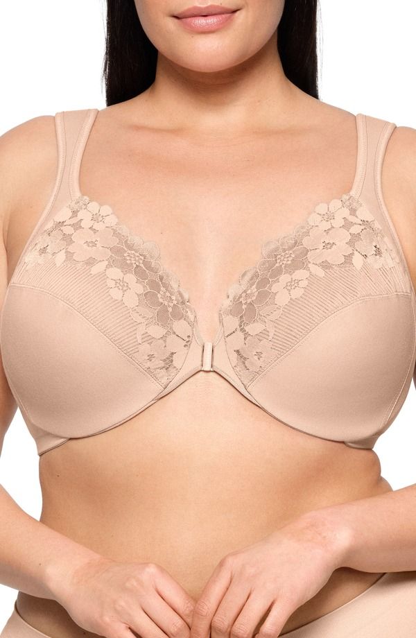 グラマライズ レディース アンダーウェア ブラジャー Glamorise Front Clasp Underwire Bra Cafe
