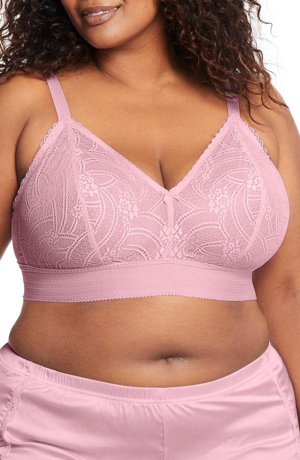 グラマライズ レディース アンダーウェア ブラジャー レース Glamorise Bramour Gramercy Luxe Lace Bralette Mauve