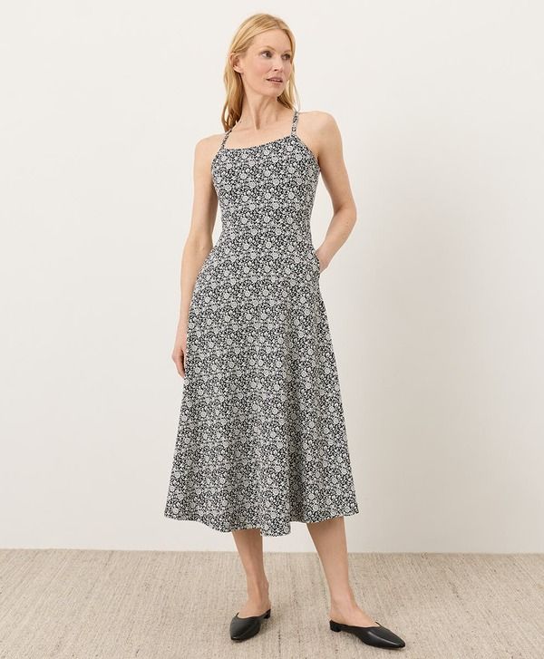 パクト レディース トップス ワンピース ミディ コットン Pact Fit Flare Midi Dress Made With Organicotton Bohemian Dreams Black ブラック