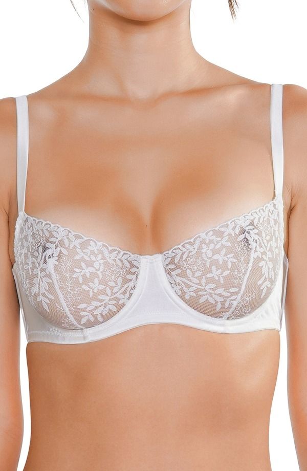 ユイット レディース アンダーウェア ブラジャー 刺繍 レース Huit Amoureusembroidered Lace Underwire Bra White ホワイト