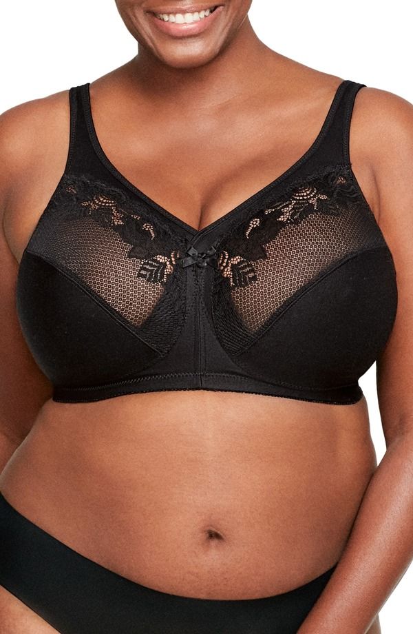グラマライズ レディース アンダーウェア ブラジャー ミニ Glamorise MagicLift Minimizer Bra Black ブラック