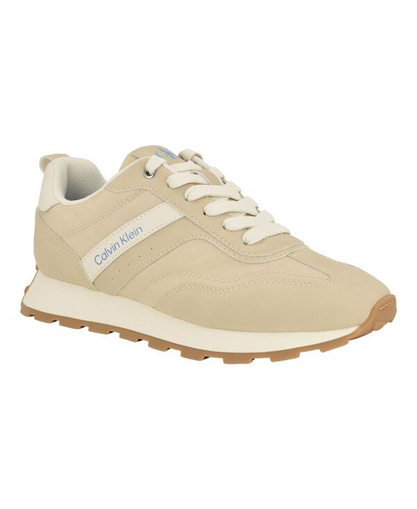 カルバンクライン レディース シューズ スニーカー レース Calvin Klein Womens Tanja Retro LaceUp Sneakers Light Natural