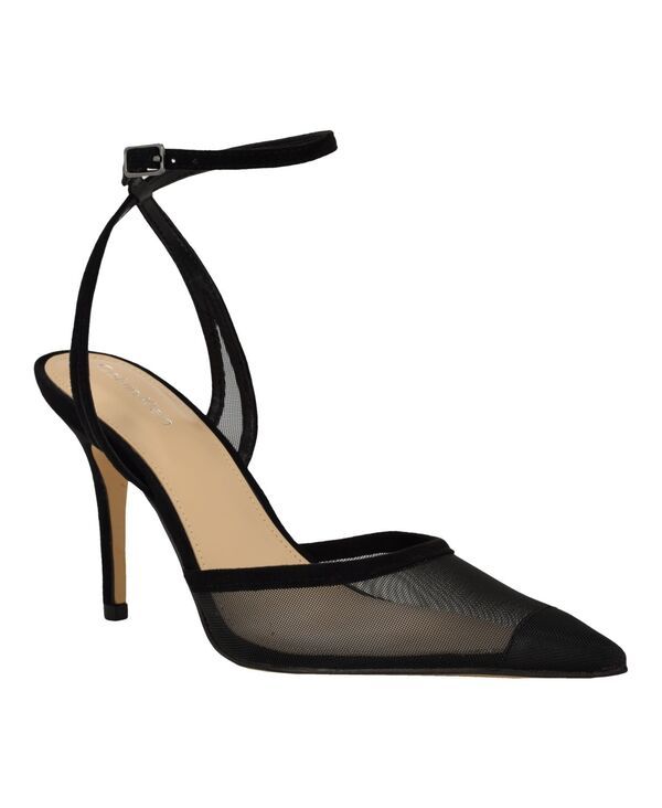 カルバンクライン レディース シューズ パンプス メッシュ アンクル Calvin Klein Womens Ozala Mesh Ankle Strap Stiletto Pumps Black Mesh ブラック
