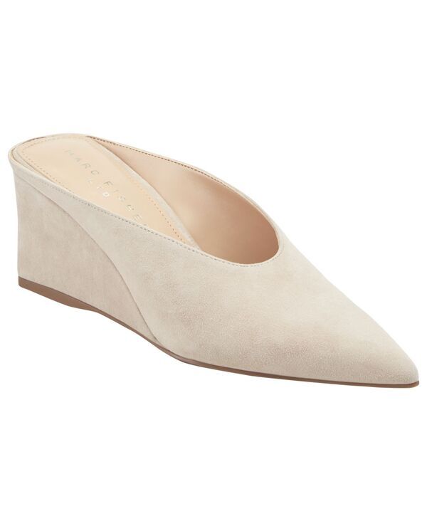 マーク・フィッシャー レディース シューズ パンプス Marc Fisher LTD Womens Malley Pointed Toe Wedge Mules Light Natural Suede