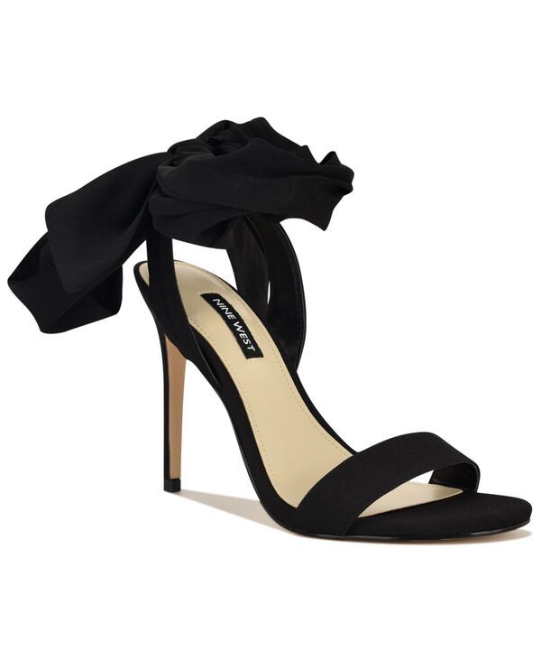 ナインウェスト レディース シューズ サンダル アンクル Nine West Womens Maddie Ankle Tie Wrap High Stiletto Sandals Black ブラック
