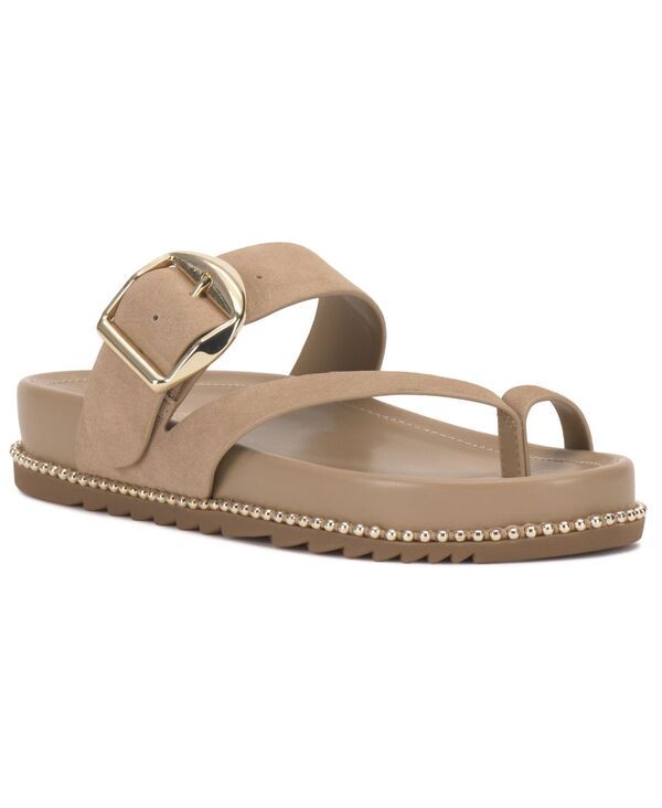ヴィンスカムート レディース シューズ サンダル Vince Camuto Womens Camilo ToePosted Strappy Footbed Sandals Tortilla Suede