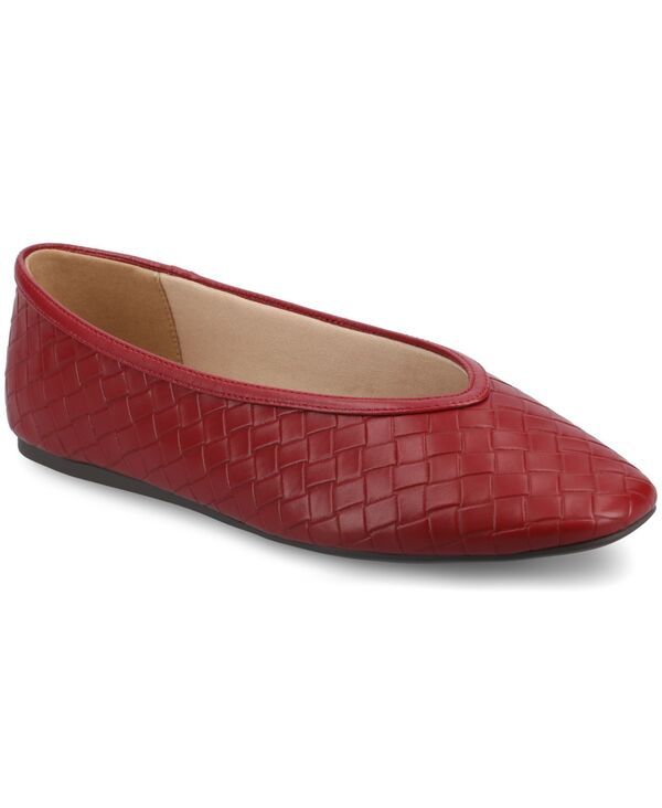 ジュルネ コレクション レディース シューズ パンプス Journee Collection Womens Fortune Ballet Flats Crimson Woven クリムゾン