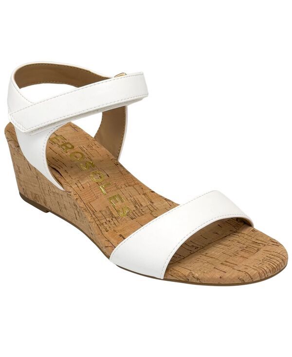エアロソールズ レディース シューズ サンダル Aerosoles Womens Wel Open Toe Wedge Sandals Bright White ホワイト