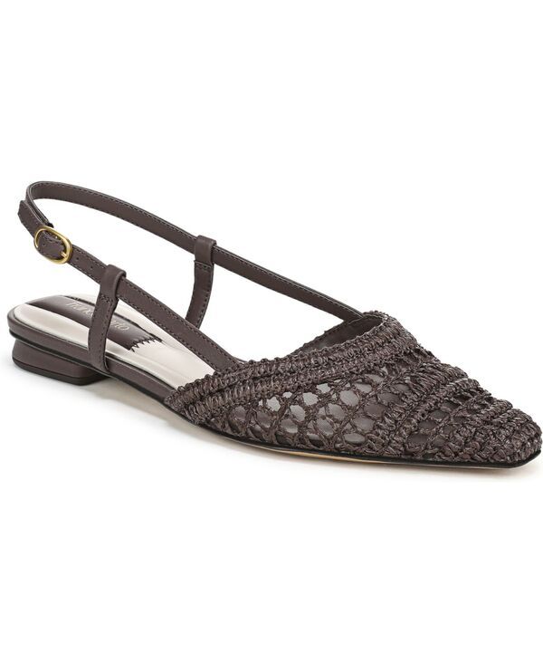 フランコサルト レディース シューズ パンプス Franco Sarto Womens Riona Slingback Flats Chocolate Brown Faux Raffia ブラウン