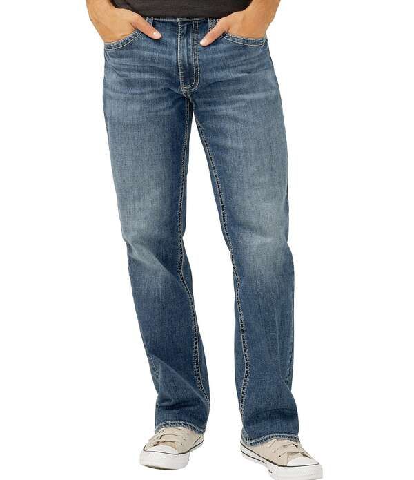 シルバー ジーンズ メンズ ボトムス デニムパンツ リラックスフィット ストレート Silver Jeans Co Gordie Relaxed Fit Straight Leg Jeans Dark Blue ブルー