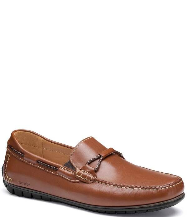 ジョンストンアンドマーフィー メンズ シューズ スリッポン・ローファー レザー Johnston Murphy Mens Cort 20 Leather Bit Loafers Tan タン