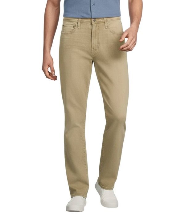 ダニエル クレミュ メンズ ボトムス デニムパンツ ジーンズ Cremieux Premium Denim Relaxed Straight Fit Stretch Jeans Light Khaki カーキ